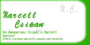 marcell csipan business card